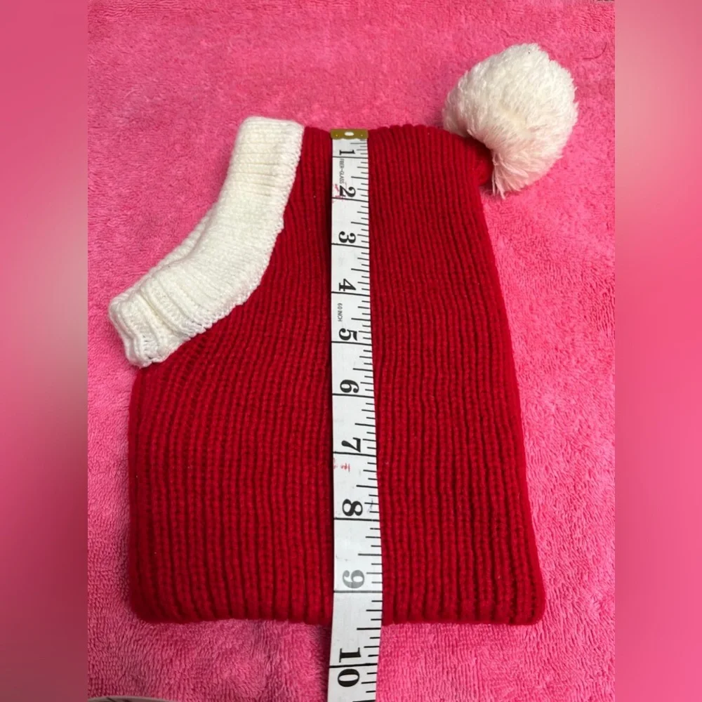 Red and White Dog Christmas Hat
